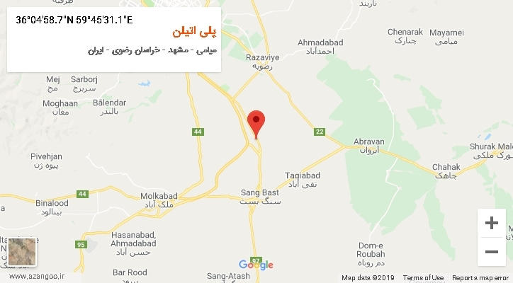 روستای پلی اتیلن بر روی نقشه