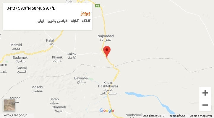 روستای پرویز بر روی نقشه