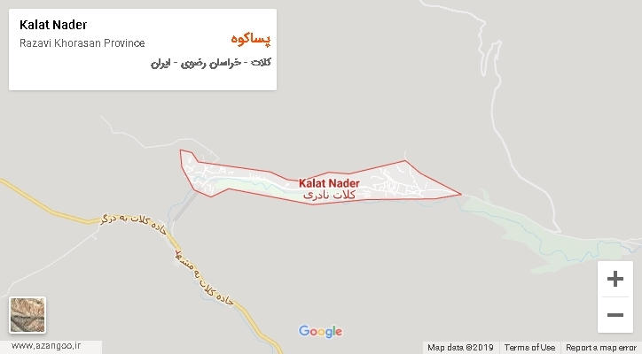 دهستان پساکوه بر روی نقشه