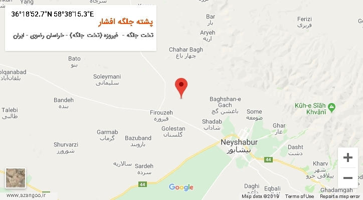 روستای پشته جلگه افشار بر روی نقشه