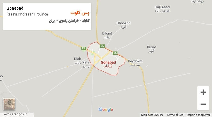دهستان پس کلوت بر روی نقشه