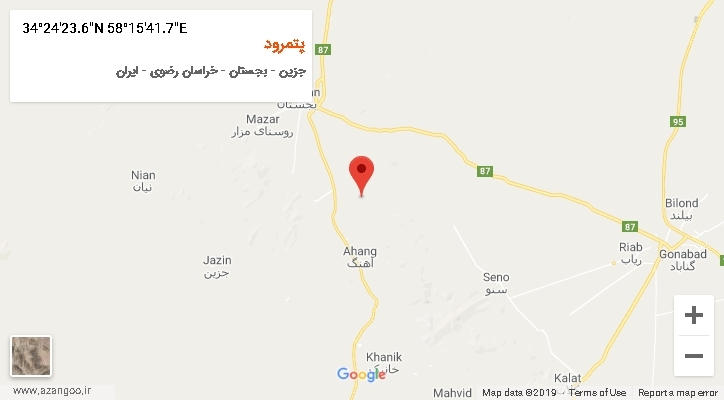 روستای پتمرود بر روی نقشه