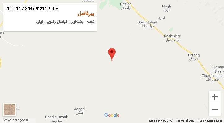 روستای پیرفاضل بر روی نقشه