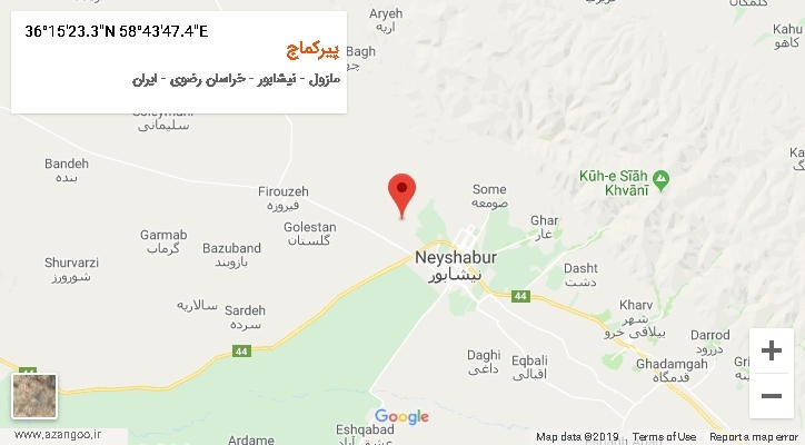 روستای پیرکماج بر روی نقشه