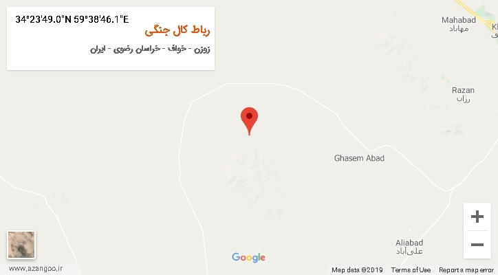 روستای رباط کال جنگی بر روی نقشه