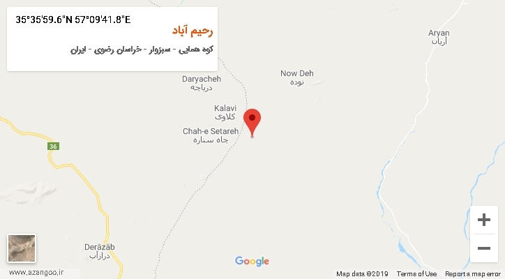 روستای رحیم آباد بر روی نقشه