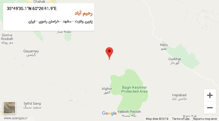 روستای رحیم آباد بر روی نقشه