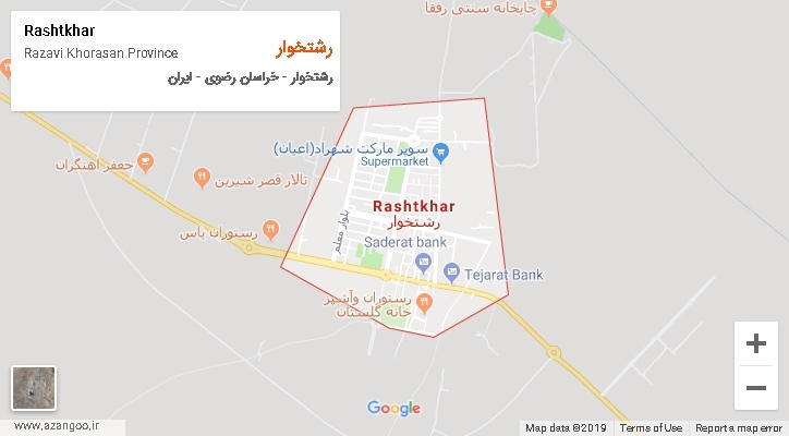 دهستان رشتخوار بر روی نقشه