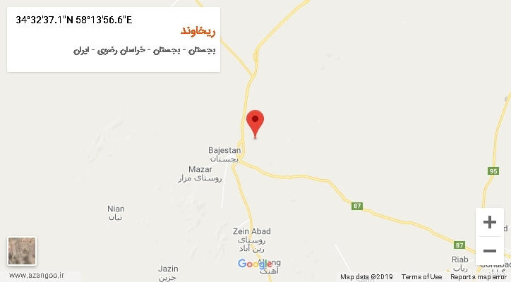 روستای ریخاوند بر روی نقشه