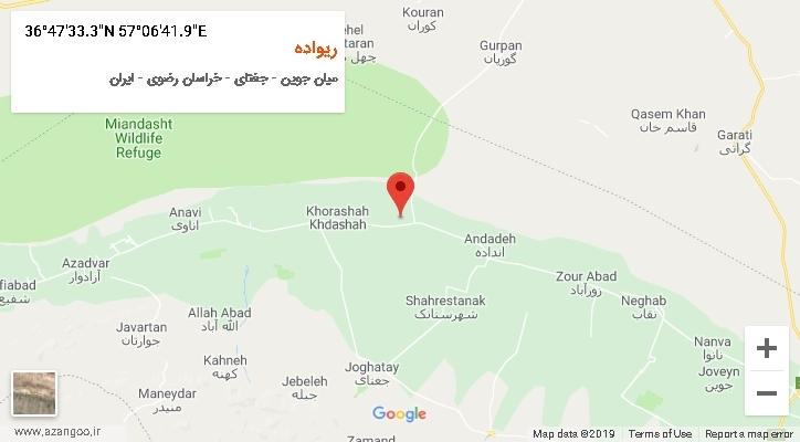 روستای ریواده بر روی نقشه
