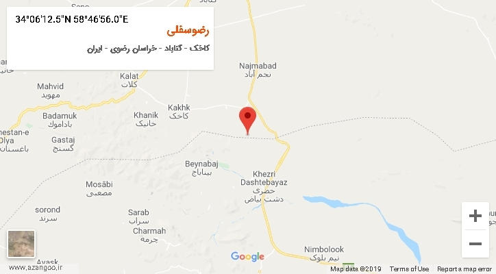 روستای رضوسفلی بر روی نقشه