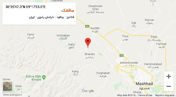 روستای ساقشک بر روی نقشه