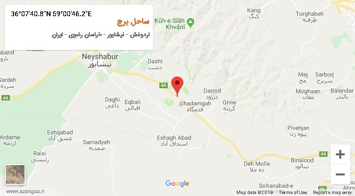 روستای ساحل برج بر روی نقشه