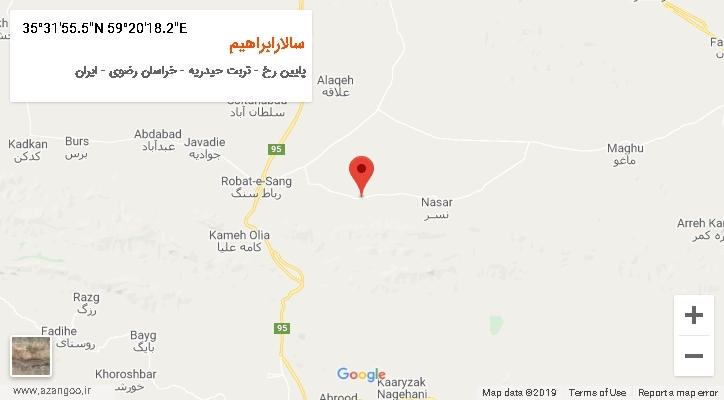 روستای سالارابراهیم بر روی نقشه