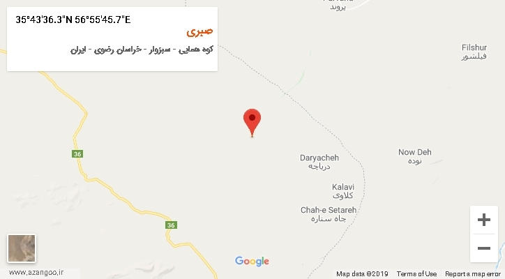 روستای صبری بر روی نقشه