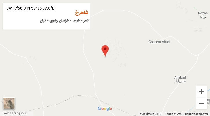 روستای شاهرخ بر روی نقشه