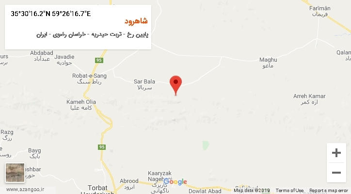 روستای شاهرود بر روی نقشه