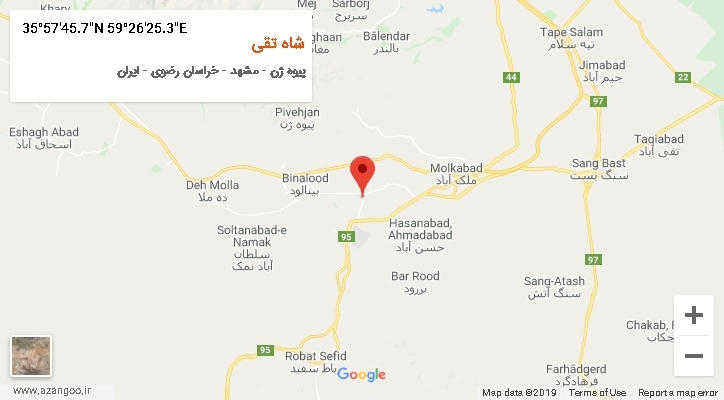 روستای شاه تقی بر روی نقشه
