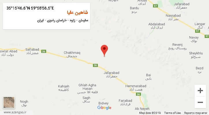 روستای شاهین علیا بر روی نقشه