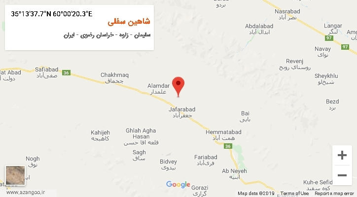 روستای شاهین سفلی بر روی نقشه