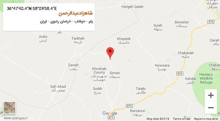 روستای شاهزادعبدالرحمن بر روی نقشه