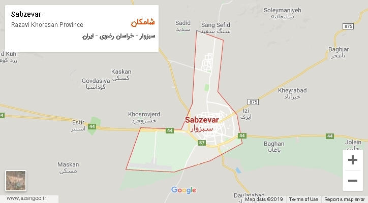 دهستان شامکان بر روی نقشه