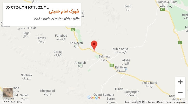 روستای شهرک امام خمینی بر روی نقشه
