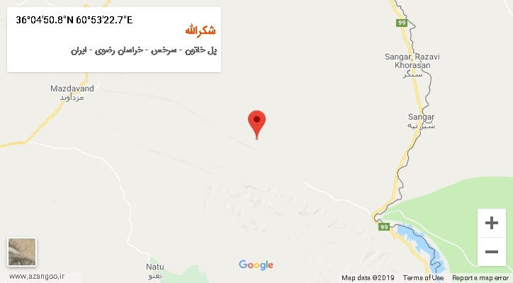 روستای شکرالله بر روی نقشه