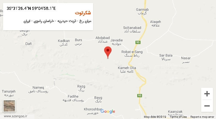 روستای شکرتوت بر روی نقشه