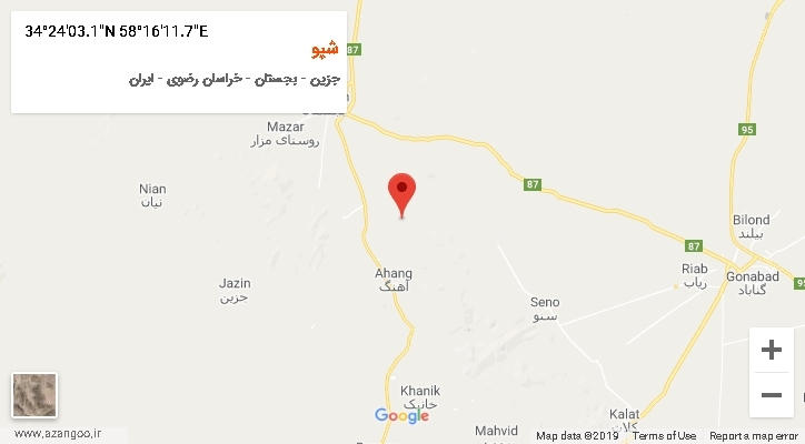 روستای شپو بر روی نقشه