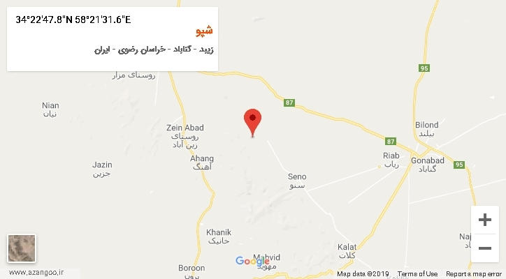 روستای شپو بر روی نقشه