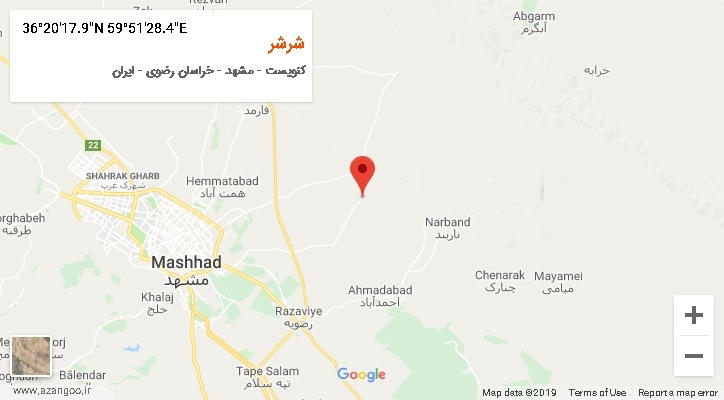 روستای شرشر بر روی نقشه