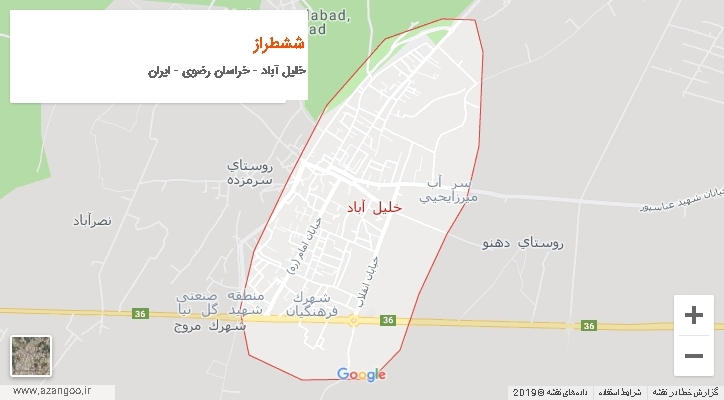 دهستان ششطراز بر روی نقشه