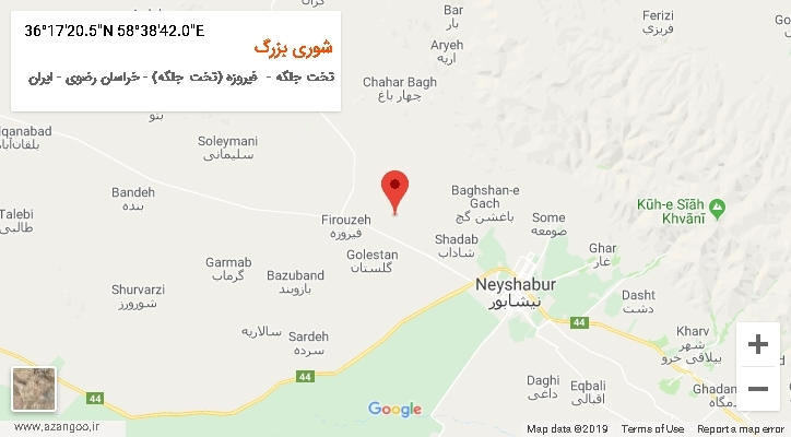 روستای شوری بزرگ بر روی نقشه