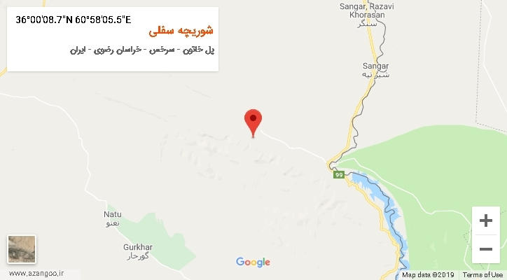 روستای شوریچه سفلی بر روی نقشه