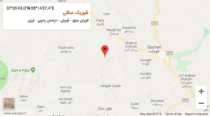 روستای شوریک سفلی بر روی نقشه