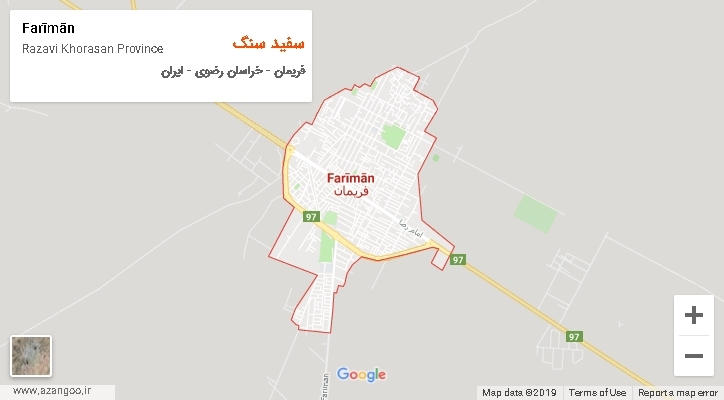 دهستان سفید سنگ بر روی نقشه