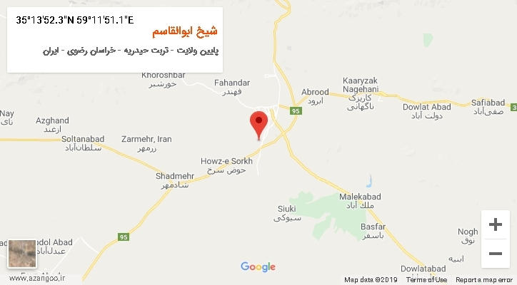 روستای شیخ ابوالقاسم بر روی نقشه