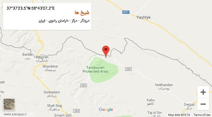 روستای شیخ ها بر روی نقشه