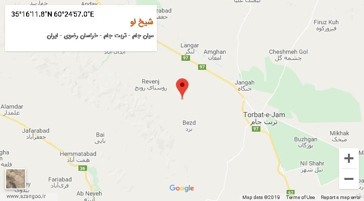 روستای شیخ لو بر روی نقشه