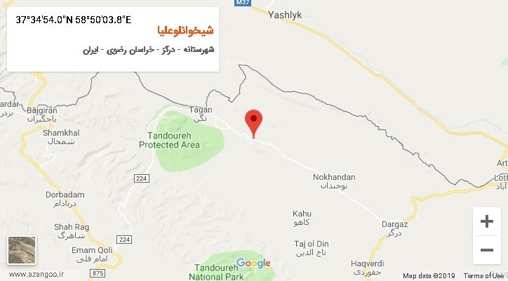 روستای شیخوانلوعلیا بر روی نقشه