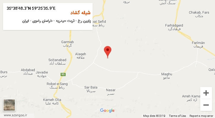 روستای شیله گشاد بر روی نقشه