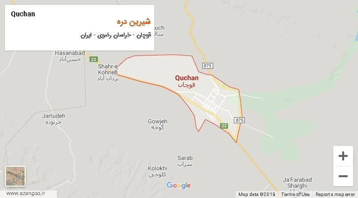 دهستان شیرین دره بر روی نقشه
