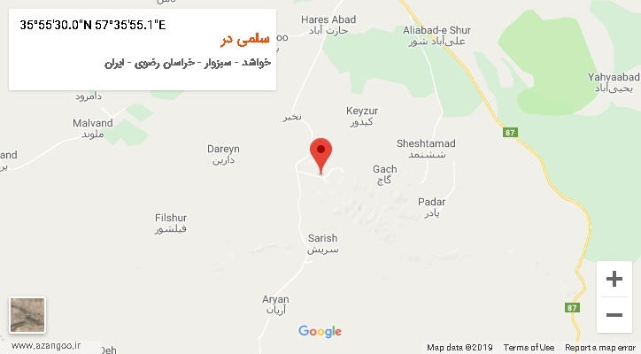 روستای سلمی در بر روی نقشه