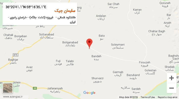 روستای سلیمان جیک بر روی نقشه