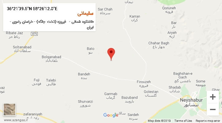 روستای سلیمانی بر روی نقشه