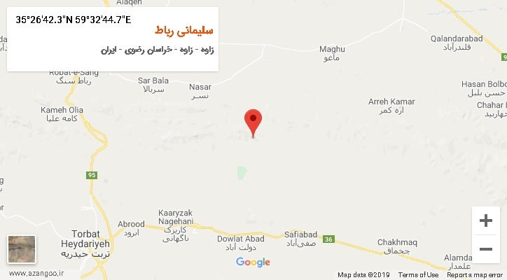 روستای سلیمانی رباط بر روی نقشه