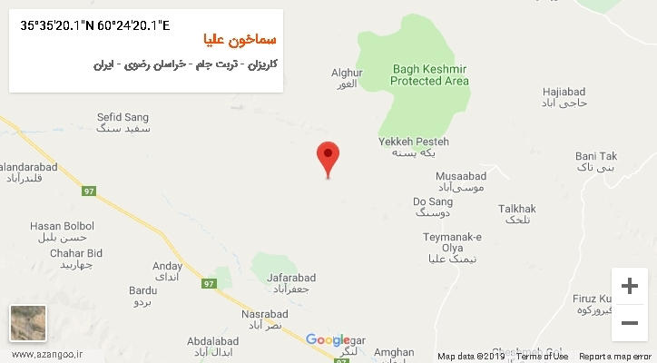 روستای سماخون علیا بر روی نقشه