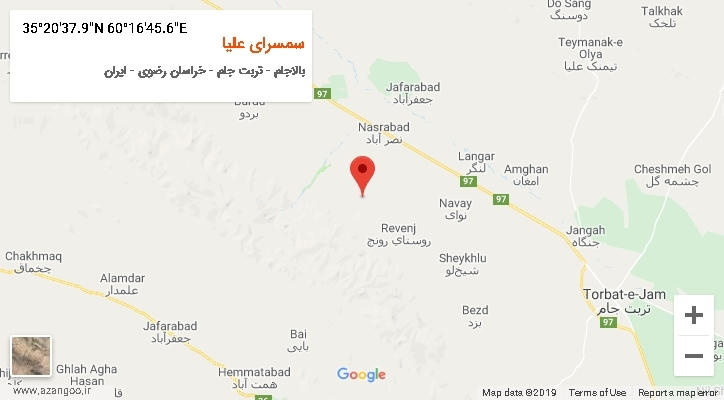 روستای سمسرای علیا بر روی نقشه