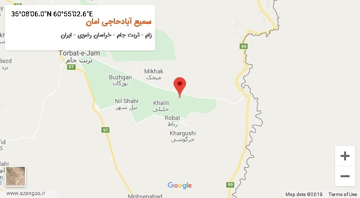 روستای سمیع آبادحاجی امان بر روی نقشه